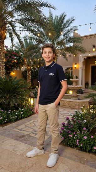 صورة تيشيرت GAP اسود مقلم